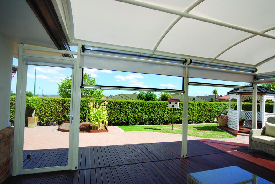 Outdoor canopy curtains by Fresco Shades
