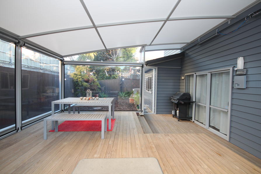 Outdoor canopy curtains by Fresco Shades