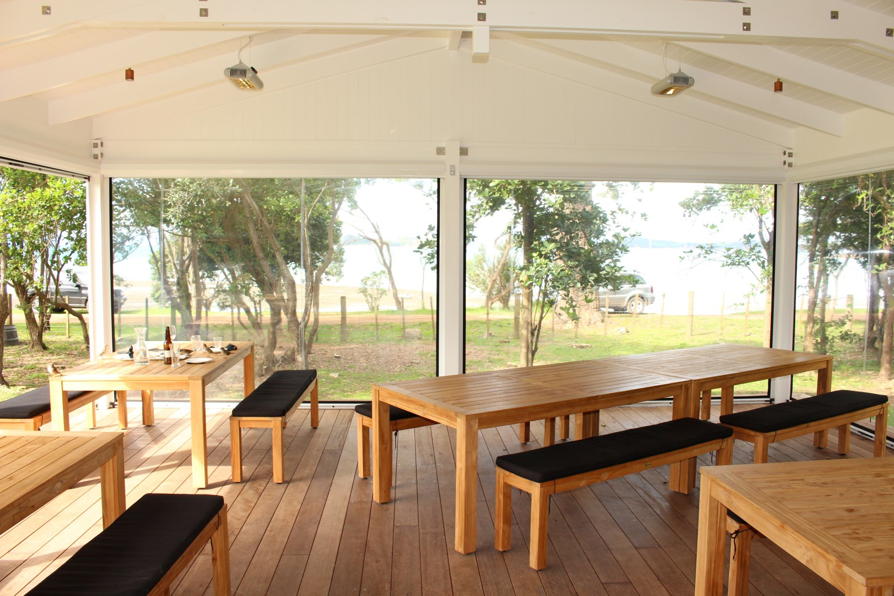 Outdoor canopy curtains by Fresco Shades